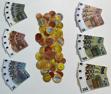 Spiel-, Rechengeld, Papiergeld, Kaufladen, Euro, Scheine und Münzen, NEU!!