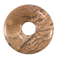 Edelstein Donut Anhänger Ø 30 mm Stein große Auswahl Pi Stein Landschaft Jaspis