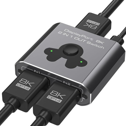Displayport switch 2x1 - 2x1, 8k