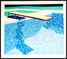 David Hockney Lithographie COA