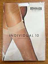 WOLFORD INDIVIDUAL  10 weiße Nylonstrümpfe  85% Nylon & 15% Elasthan Größe XS