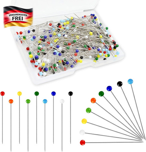 Bunte glaskopfnadeln set 300 - glaskopfnadeln,