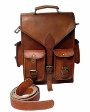 Tasche Leder Rucksack Vintage Laptop Reise Echt Herren Rucksack Braun Neu Echt