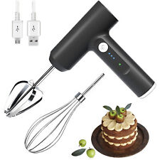 Kabellos Handmixer Elektrisch Handrührgerät USB Akku Rührbesen Mixer Schneebesen
