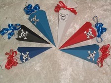 6 Stück kleine Schultüte