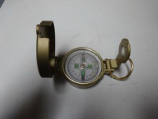 Messingfarbener Metall Kompass 7,7-5cm