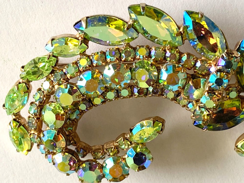 Brosche weiss strass - brosche,