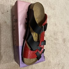 Birkenstock Pisa  rot/schwarz