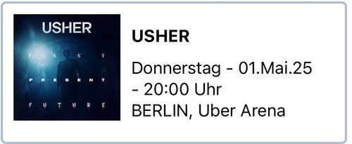 Konzertkarten usher berlin - konzertkarten,