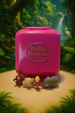 Rare Vintage Bluebird Polly Pocket 1989 Polly’s Wild Zoo World Playset 100%