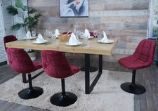 B-Ware 6er-Set Esszimmerstuhl MCW-A60, Drehstuhl, Chenille 465g/m², bordeaux