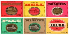DDR 6 Bieretiketten EISENACH