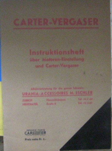 Carter vergaser - ,
