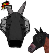 Dehnbare Pferde Fliegenmaske Netz Ohrenschutz atmungsaktiv bequem für Pferde all