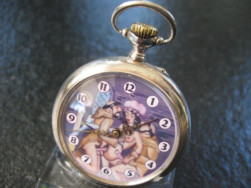 Taschenuhr silber 800 erotik - 800,