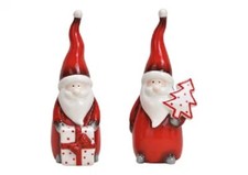 Nikolaus aus keramik - keramik, rot