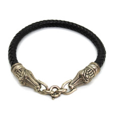 TOP DESIGNER Collier BARRY KIESELSTEIN-CORD 925 Sterling Silber Leder Alligator