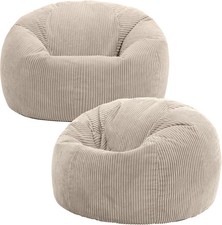 2x Cord Sitzsack Stühle groß