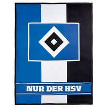 HSV Fleecedecke Blockstreifen Hamburger SV Decke Logo 150 x 200 HSV Fanartikel