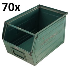 70 x Massive Metallkiste von Schäfer Lager Fix L: 34 x B: 21 x H: 20 cm