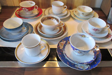 22 Teile Kaffeegeschirr buntes Dekor - 6 Gedecke je 3 tlg + 4 Einzelteile