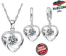 925 Silber Herz Halskette
