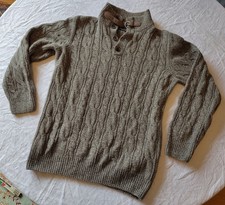 Massimo Dutti Italy Damen Pullover Gr. M Wolle Seide Kaschmir Grobstrick Pulli