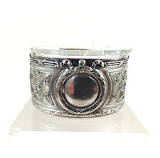 800er Silber Saliere mit Glaseinsatz um 1900