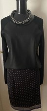 Page One Pullover Schwarz Teils Leder Optik Gr M, eher 36, 38 ? ???