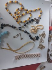 9 Ketten Halskette Konvolut Mode Frau Mädchen Defekt Teile Basteln Modeschmuck