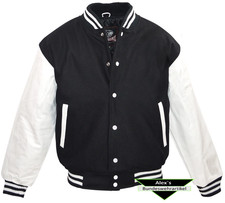 Baseballjacke College Jacke Collegejacke Jacke Lederärmel S-XXL Neu B-Ware 