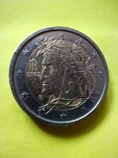 2 Euro Münze ITALIEN Dante Alighieri Kursmünze 2002Italia SammelmünzeUmlaufmünze