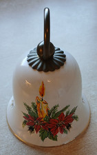 Weihnachtsglocke 1989 - Adventsgesteck - Porzellan/Mess. -13,0 cm hoch, 9,5 cm