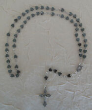 Rosenkranz Hämatit Herz Perlen Erstkommunion, Marien Medallion A 115