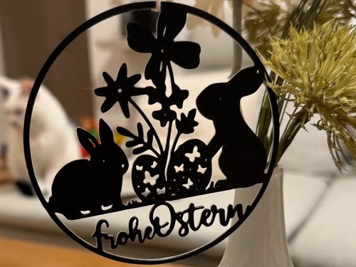 Osterhase aufhänger set frohe - osterhase,
