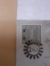 Bayern Michel Nr. 1 Schwarzer Einser auf Brief  Faksimile wie abgebildet
