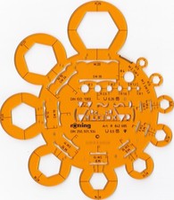 ZEICHEN SCHABLONE ROTRING 842685 ABRUNDUNGEN | MUTTERN | ROTRING 842 685 NEUW. !