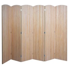 B-Ware Bambus Paravent MCW-O30, Trennwand, zusammenklappbar 6 Paneele 170x245cm