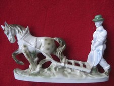 Porzellan Figur, Bauer mit