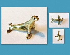 Messing Figur Seehund Robbe