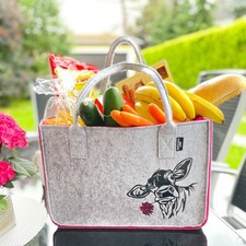 Filz Einkaufstasche COW