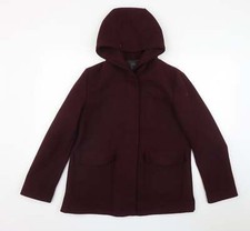 Primark Damen roter Parka-Mantel Größe 10 Reißverschluss