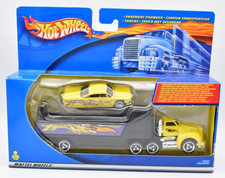 Hot Wheels Pavement Pounder Long Nose Day Cab Truck & Trailer '59 Chevy Impala