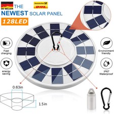 Solar Fahnenmast 128LED Beleuchtung Flaggenmast Fahnenstange Garten Campinglampe