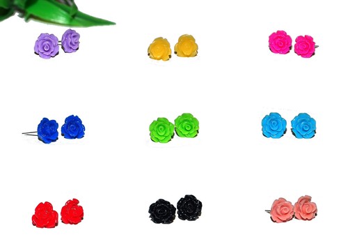 Blumen ohrstecker auswahl - ohrstecker,