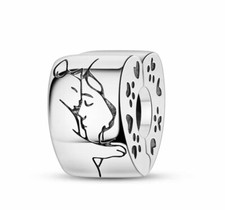 💖 Charm Clip Anhänger Stopper Silber KATZE MÄDCHEN HERZ für Pandora Armband 💖