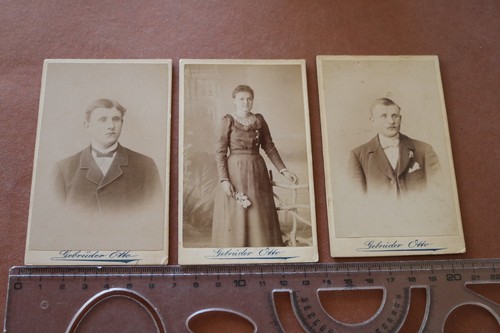 Drei alte cdv - drei, cdv-fotos