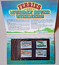 Australien - Ferries Murray River Steamers . Markenheft mit 4 Marken - top