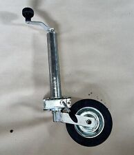 B-Ware Anhänger Stützrad + Klemmschelle 48mm 100kg Gummi Rad 200mm Wohnwagen PKW