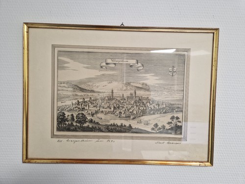 Antikes wandbild radierung - wandbild,,
